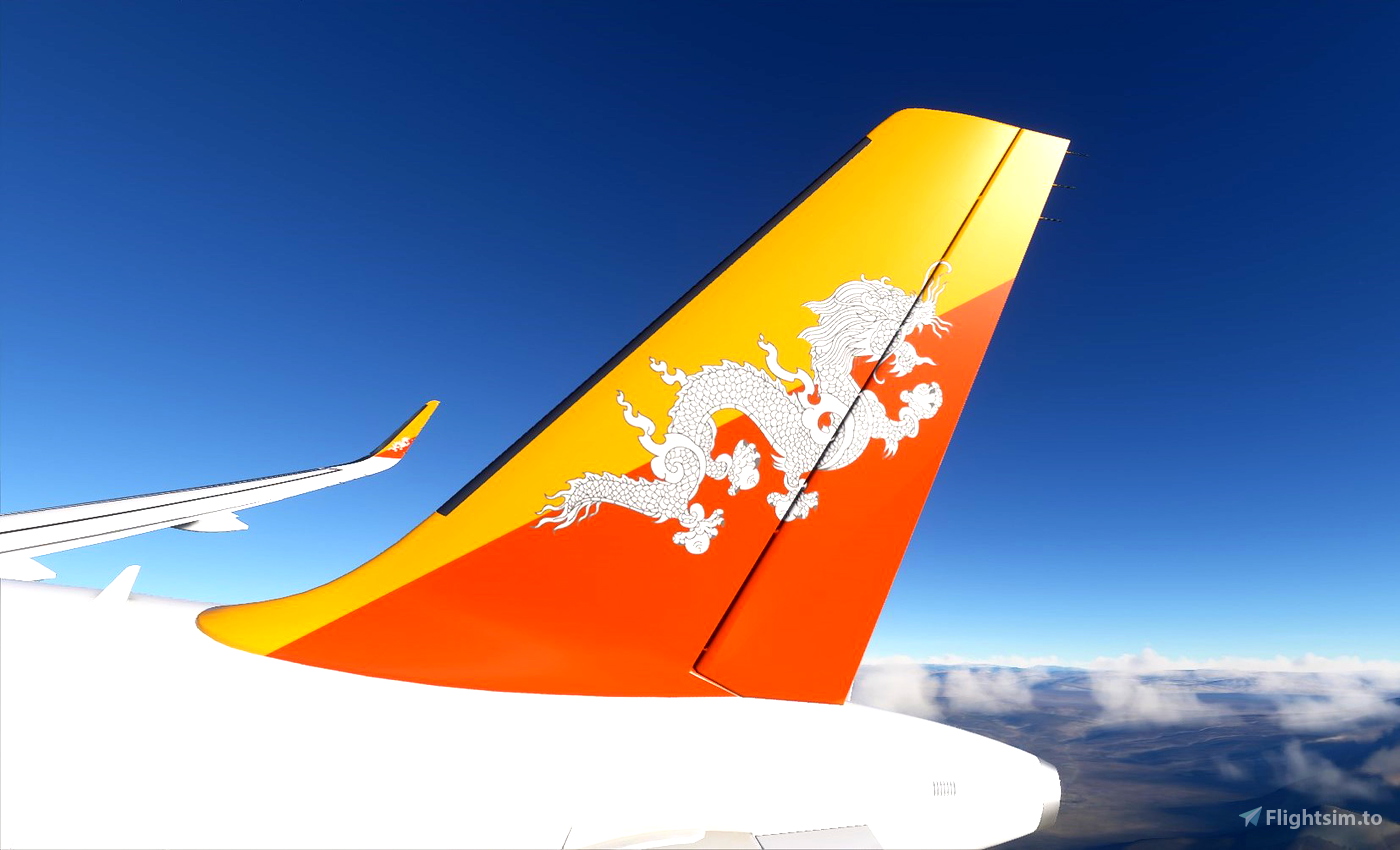 Drukair Royal Bhutan Airlines 8K for Microsoft Flight Simulator MSFS