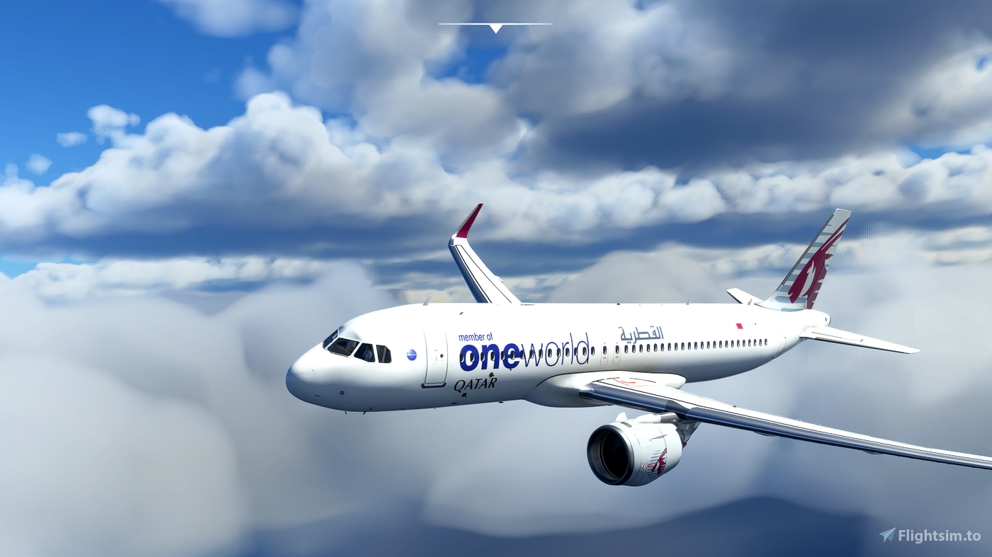 A320neo Qatar Airways OneWorld [8K] for Microsoft Flight Simulator | MSFS