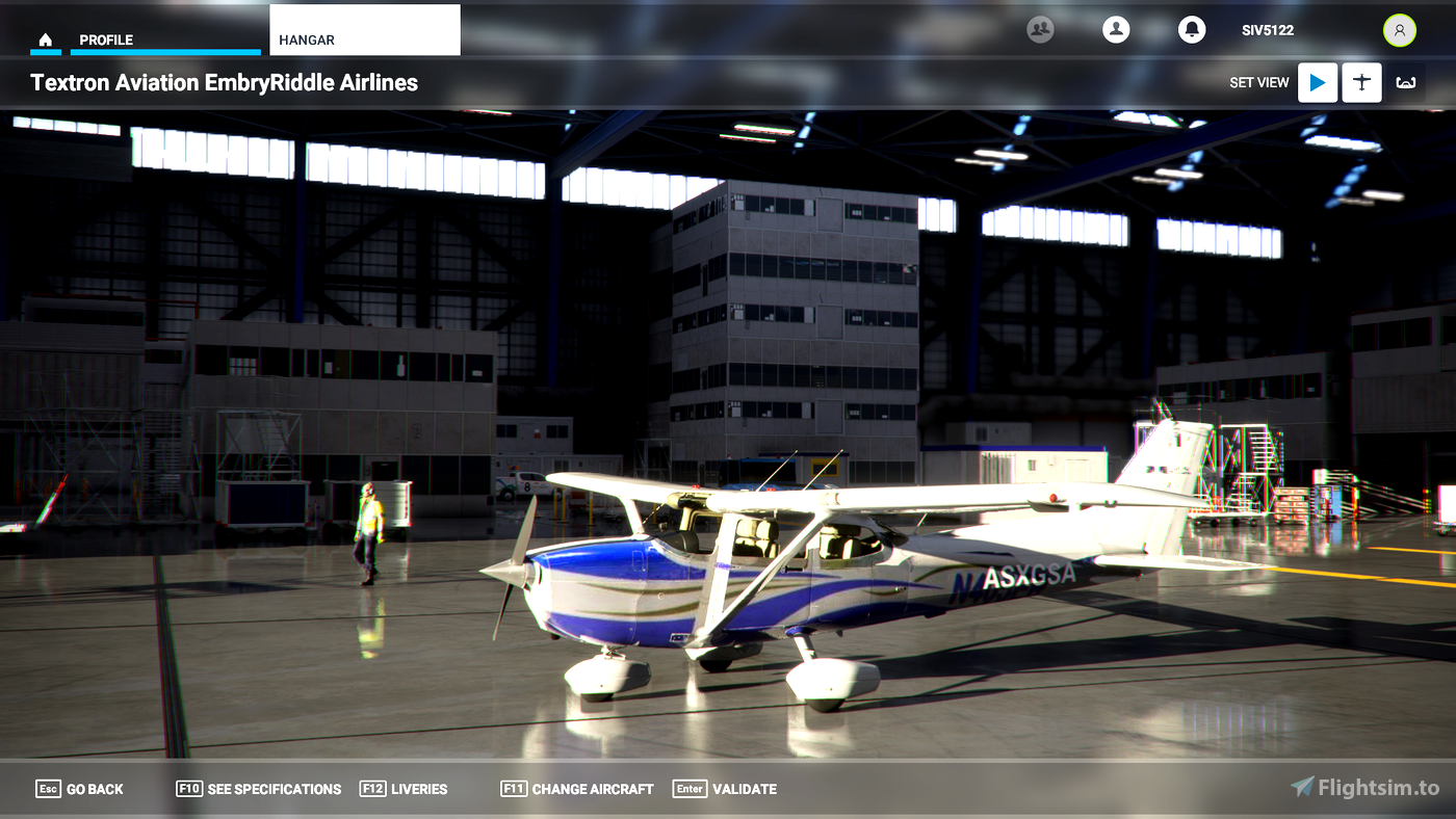 Cessna 172 G1000 Embry Riddle Livery for Microsoft Flight Simulator | MSFS