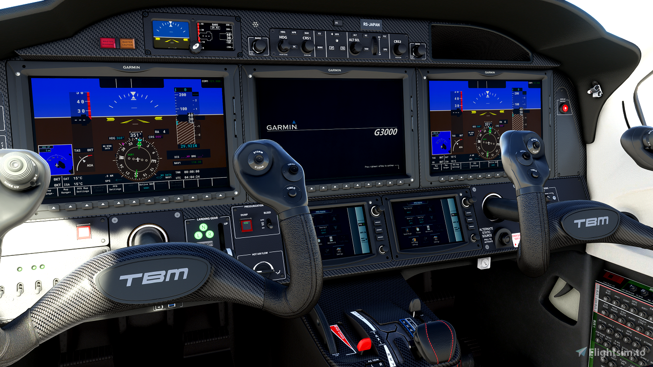 Daher TBM 930 Cockpit Livery Black Carbon Fiber Update! voor Microsoft