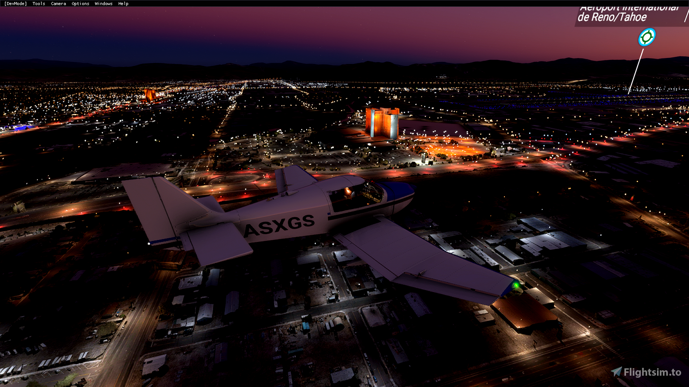 Reno NEVADA Night Enhanced for Microsoft Flight Simulator MSFS