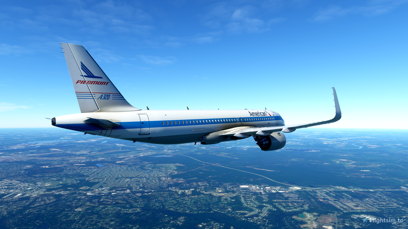 A320 - American Piedmont Heritage [8k Ultra] For Microsoft Flight 