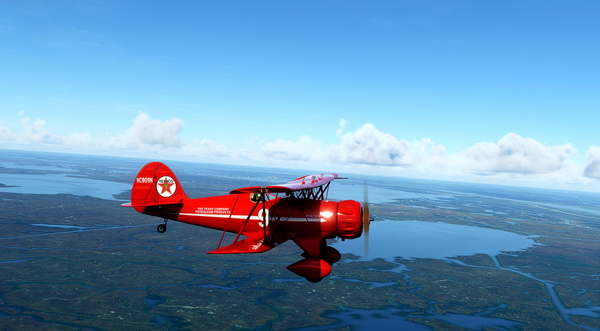Waco YMF-5 NC809N Texaco - for Microsoft Flight Simulator