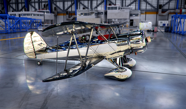 WACO YMF-5 Pure Silver - for Microsoft Flight Simulator