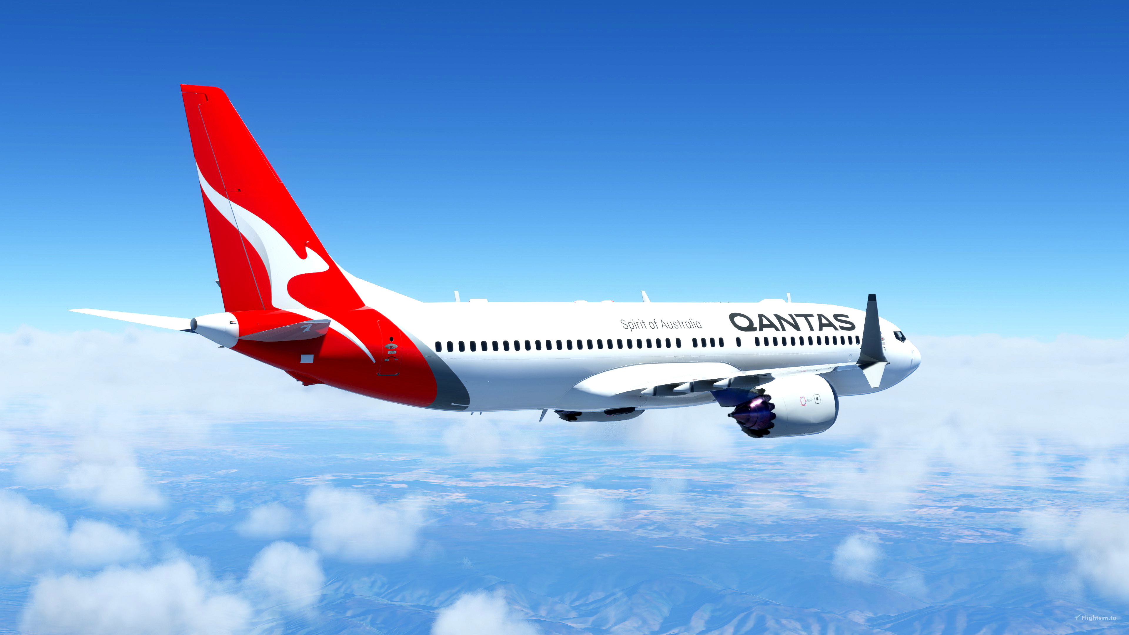 Qantas 737 Max [8K] » Microsoft Flight Simulator