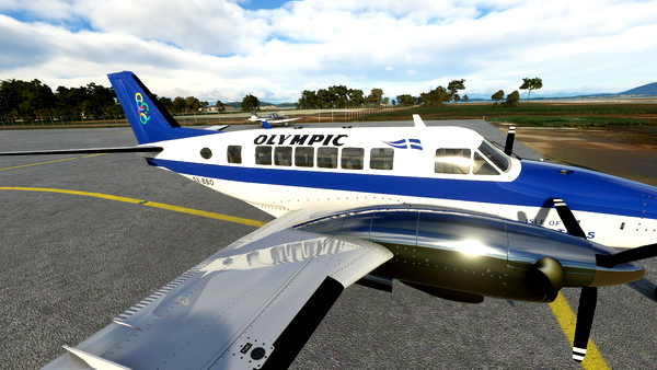VIRTUALCOL - BEECH99B Olympic airways - for Microsoft Flight Simulator