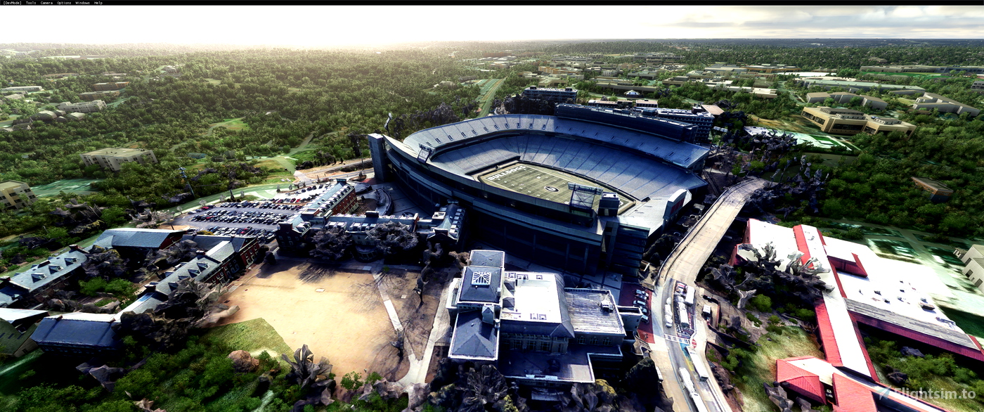 Outubro 2018 Atenas Geórgia Eua Vistas Aéreas Sanford Stadium Que