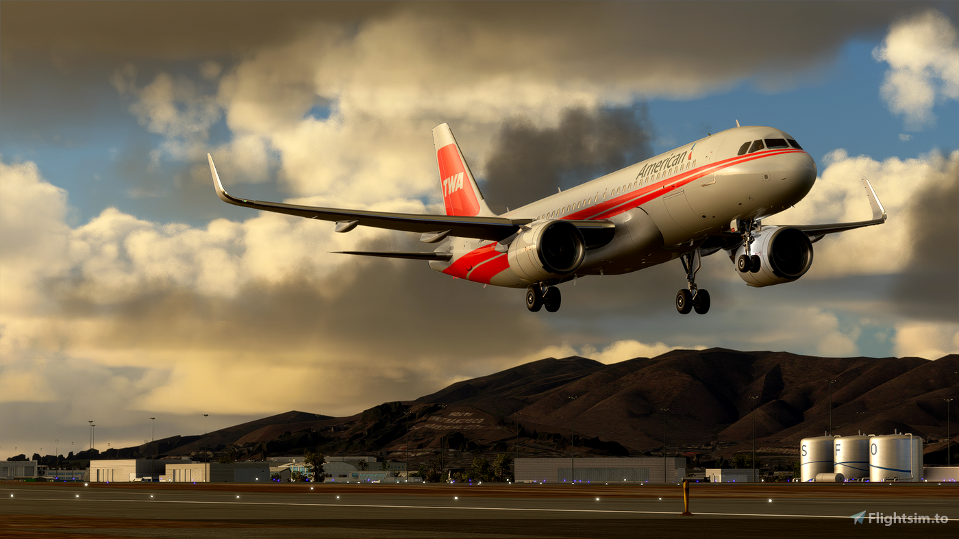 American Airlines TWA A320 Neo - 8K for Microsoft Flight Simulator | MSFS