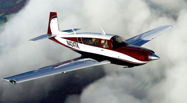 Slate Red (Inverted) Livery for Carenado Mooney - for Microsoft Flight Simulator