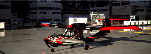 Icon A5 Black n Red livery 8K - for Microsoft Flight Simulator