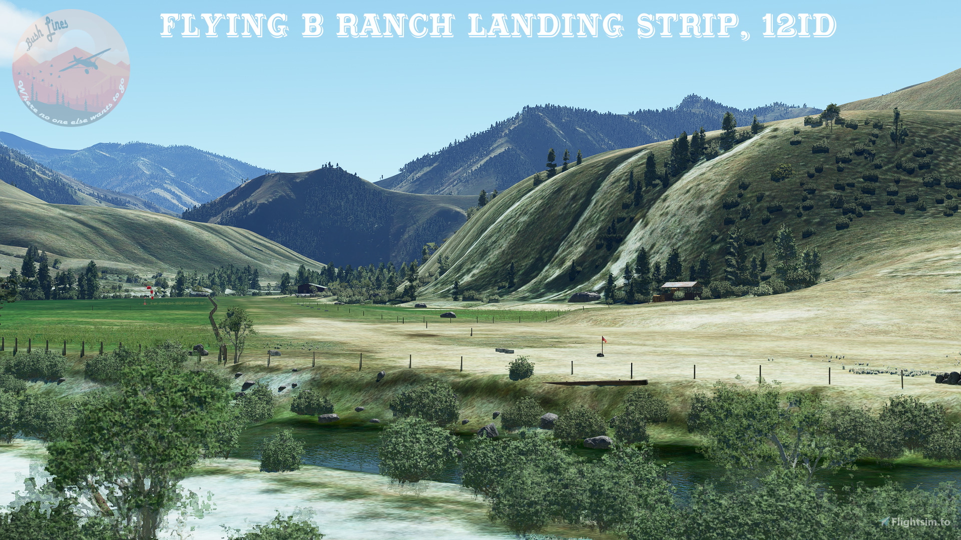 Flying B Ranch Landing Strip 12ID, Idaho, USA For Microsoft Flight ...