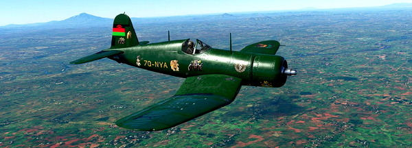 milviz corsair 7Q-NYA Chewa green - for Microsoft Flight Simulator