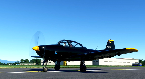 Piaggio P.149 D-EOBU all black - for Microsoft Flight Simulator