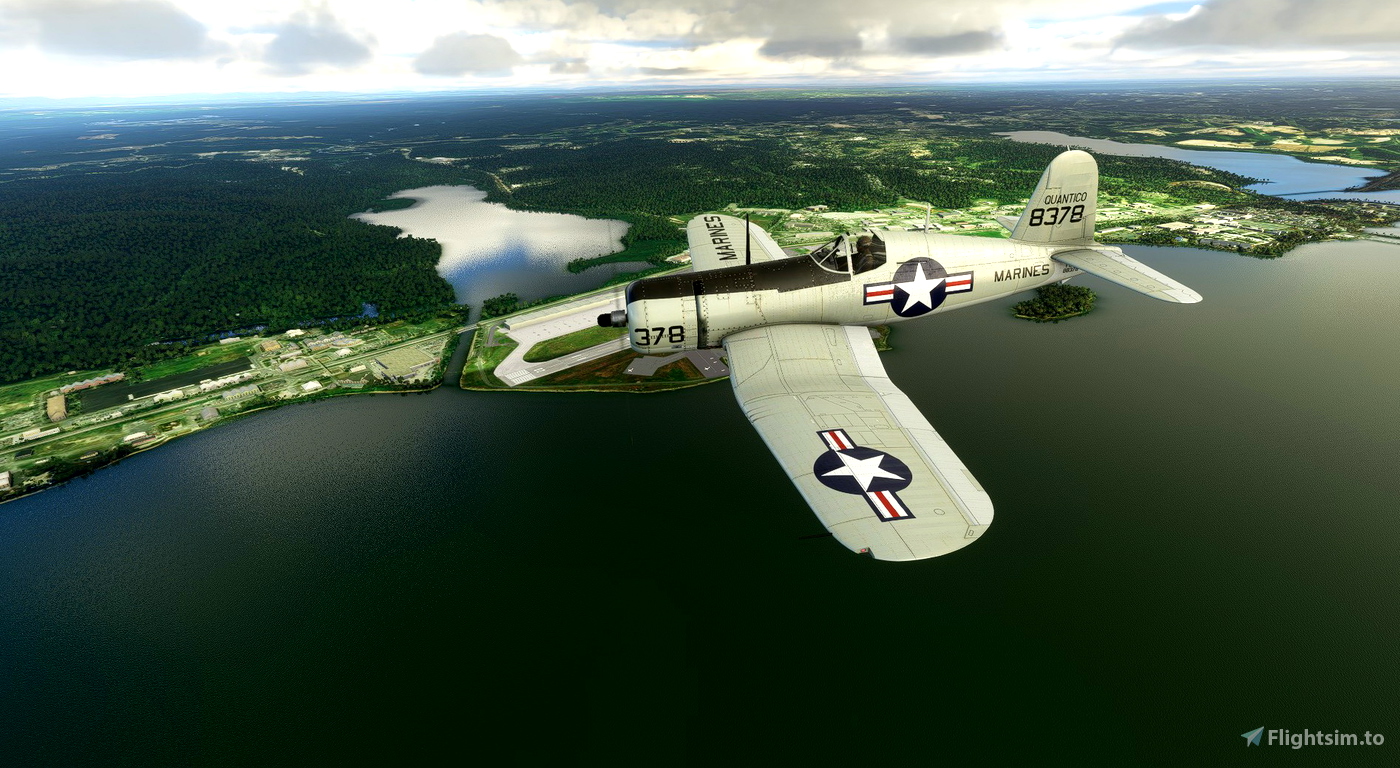 Goodyear FG1D Corsair 8378 Quantico for Microsoft Flight Simulator MSFS