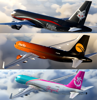 The Skypark Airbus A32NX (FBW) Livery Pack - for Microsoft Flight Simulator