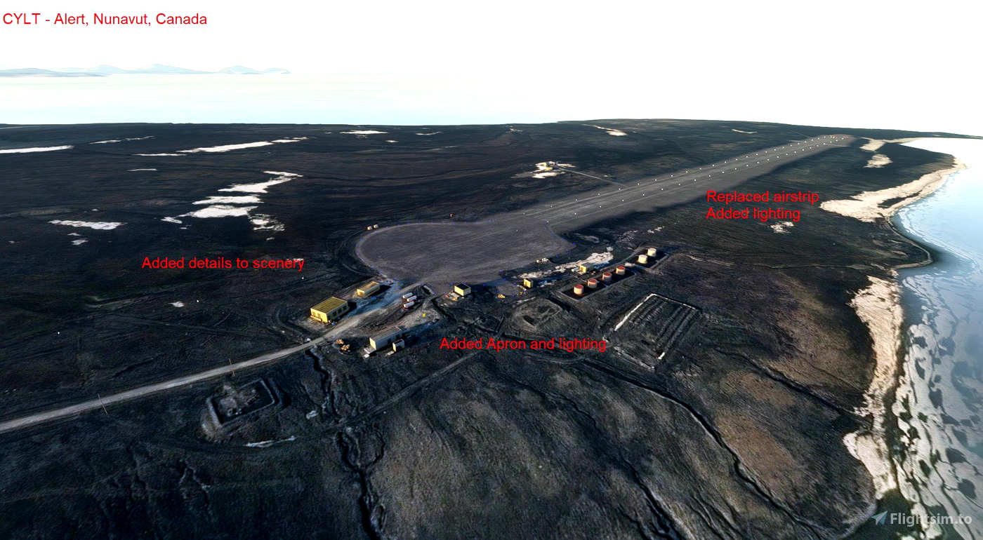 CYLT Alert Nunavut Canada airport/scenery enhancement for Microsoft