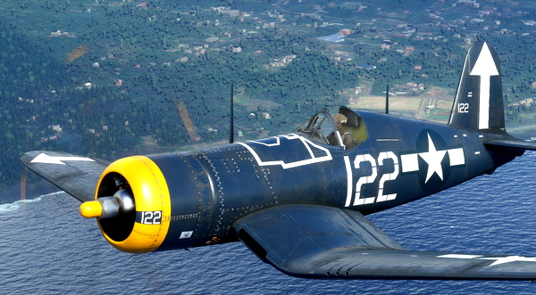 Goodyear FG-1D Corsair VMF-221 #122 - for Microsoft Flight Simulator
