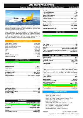 Cessna Citation CJ4 - JDs Comprehensive Checklist & Procedures for ...