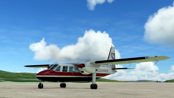 BlackBox Britten-Norman BN-2 Islander V2.0 - Livery "Loganair G-BEDZ - Captain Eric A. Starling" - for Microsoft Flight Simulator