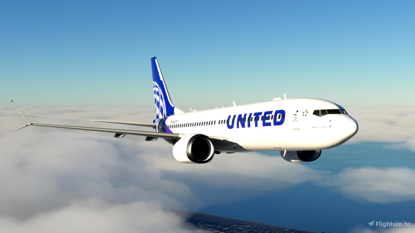 United Airlines Boeing 737 MAX - (5k*10K) for Microsoft Flight ...