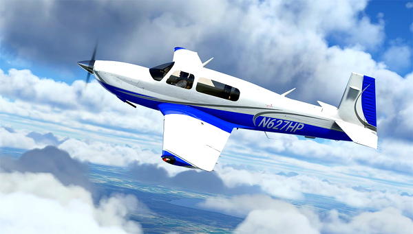 Royal Blue Livery for Carenado Mooney - for Microsoft Flight Simulator