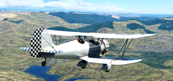 White Waco YMF5 - for Microsoft Flight Simulator