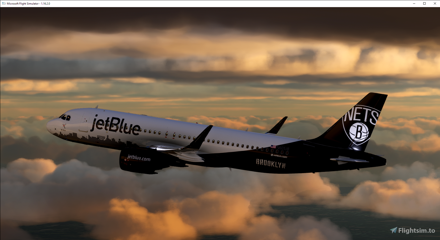 (8K) Airbus A320 Jet Blue BK Blue Livery for Microsoft Flight Simulator ...