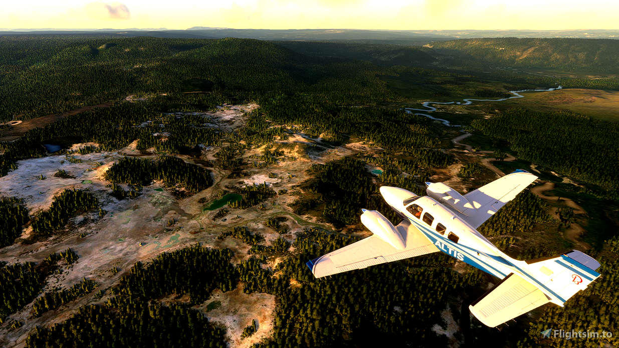 Yellowstone National Park Flight Plan for Microsoft Flight Simulator MSFS