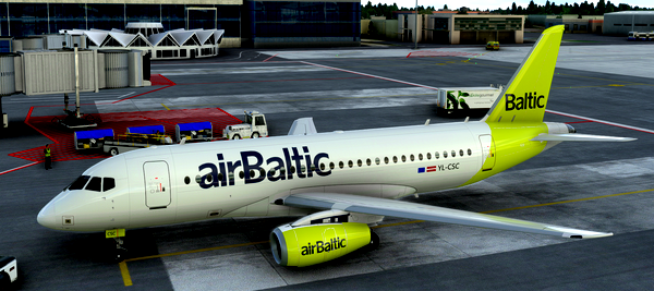 Sukhoi Superjet 100 airBaltic (fictional) - for Microsoft Flight Simulator