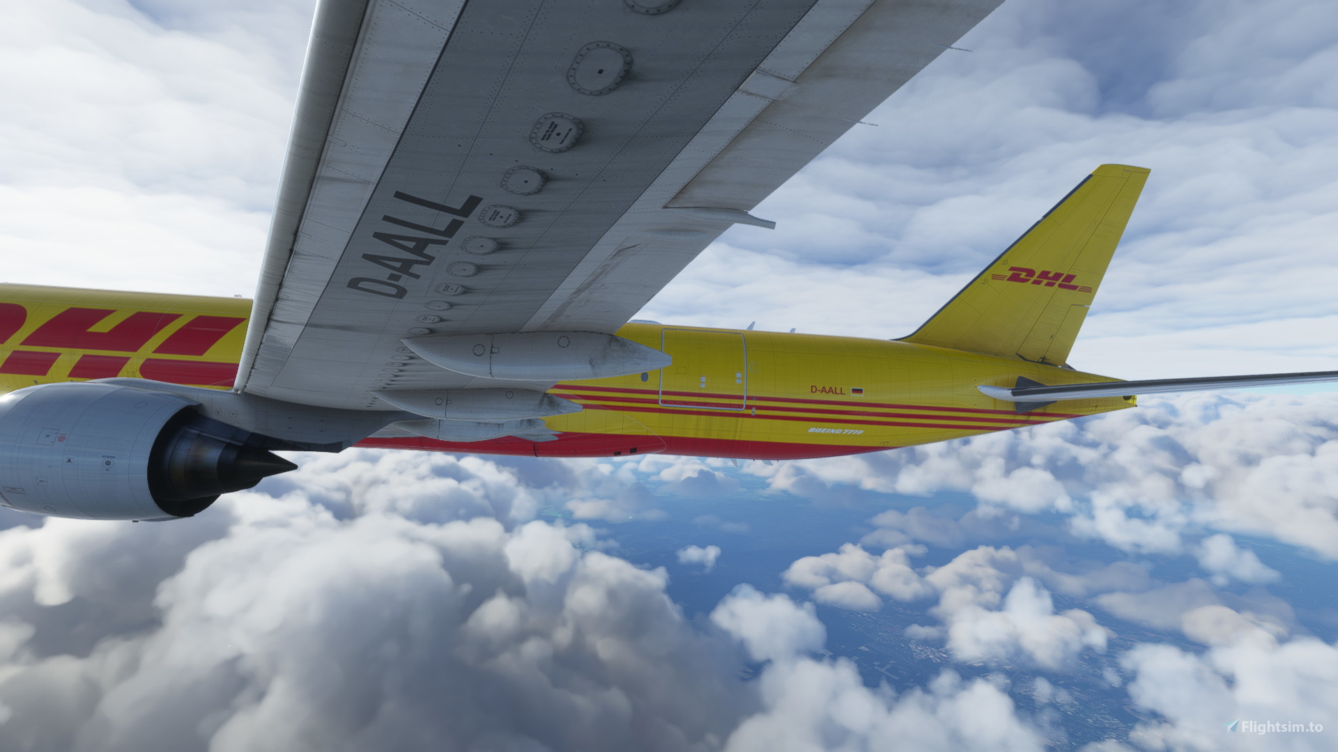 Captain Sim B777F DHL Operated By AeroLogic D-AALL | 4K For Microsoft ...