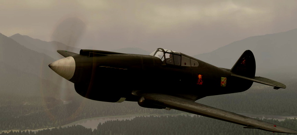 P-40B Tomahawk BigRadials UFO-822 Kaki - for Microsoft Flight Simulator
