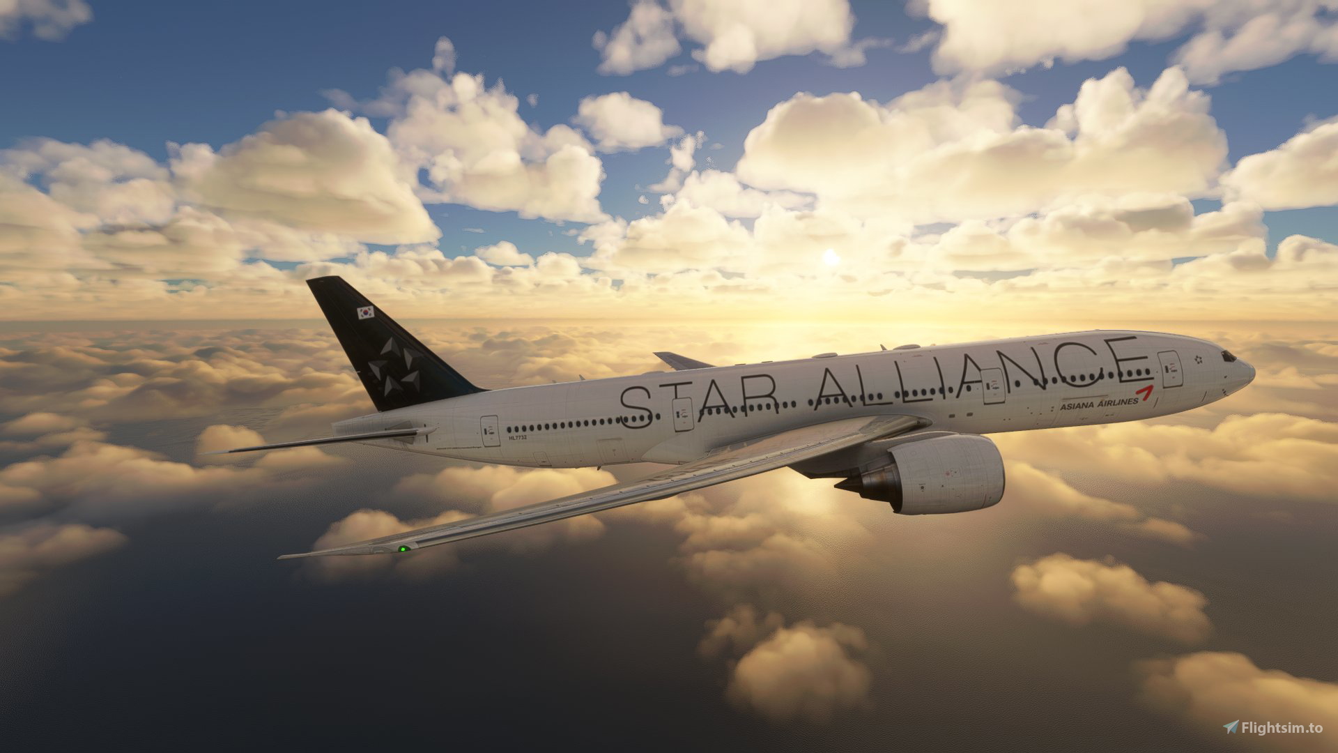 Captain Sim B777-200 Asiana Airlines Star Alliance HL7732 | 4K Para ...