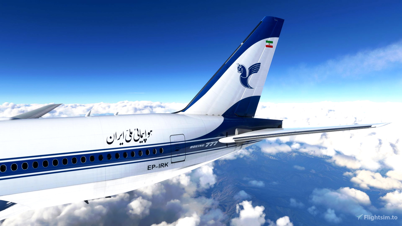 Iran Air old livery CS 777-200 - 8K for Microsoft Flight Simulator | MSFS