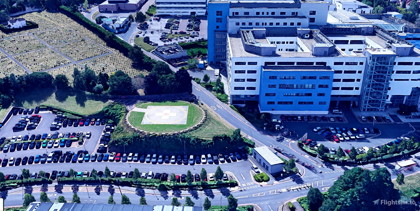 John Radcliffe Hospital Oxford UK for Microsoft Flight Simulator MSFS
