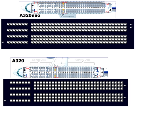 A320 & A320neo seatplan paxsim lukeairtool - for Microsoft Flight Simulator