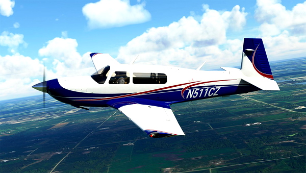 Midnight Red Livery for Carenado Mooney - for Microsoft Flight Simulator