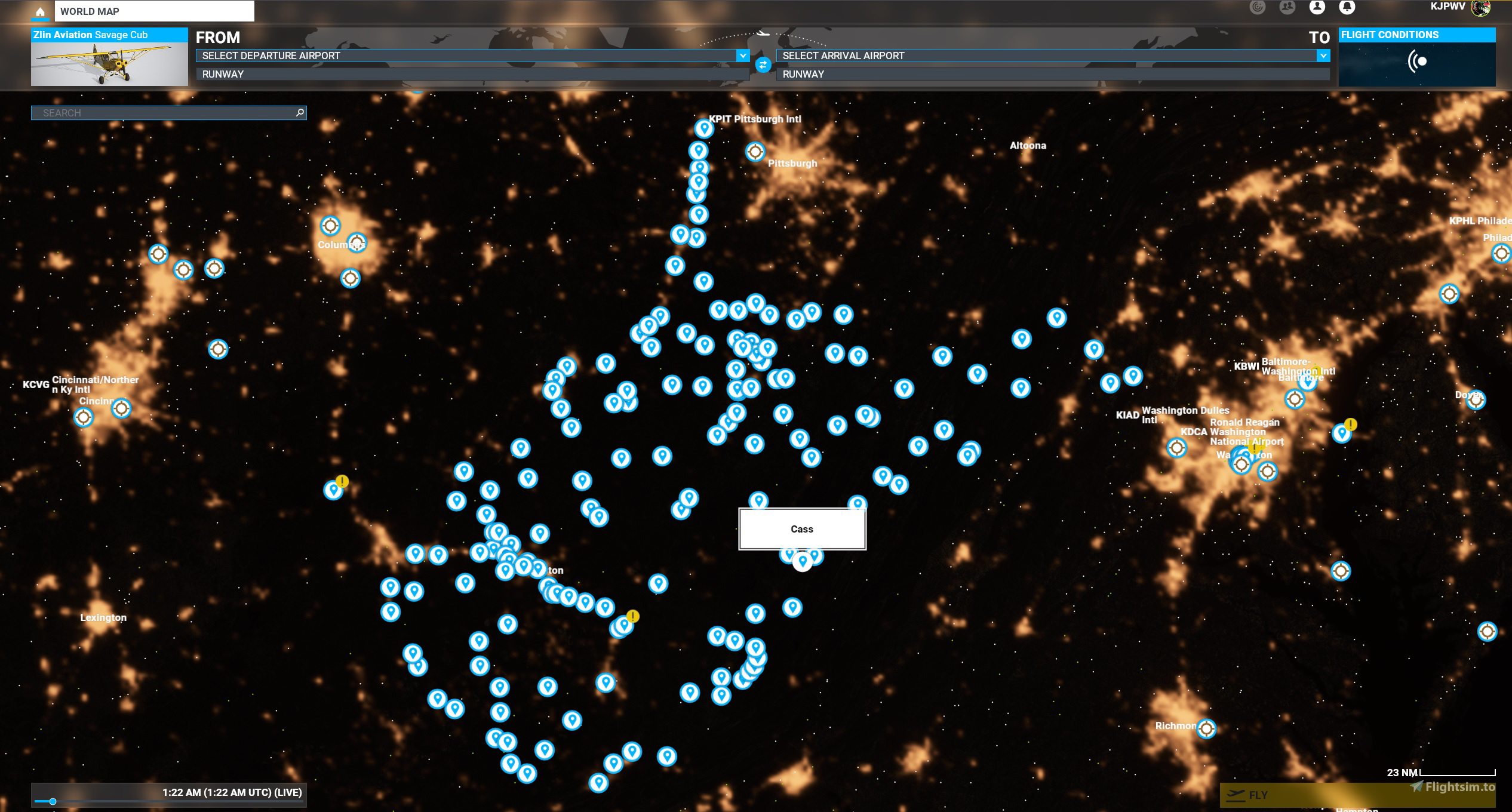 West Virginia Cities And Towns Map POI Para Microsoft Flight Simulator ...