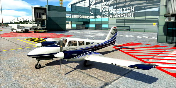A New Livery for Piper PA44 Seminole (Carenado) - PolandAirWays - for Microsoft Flight Simulator