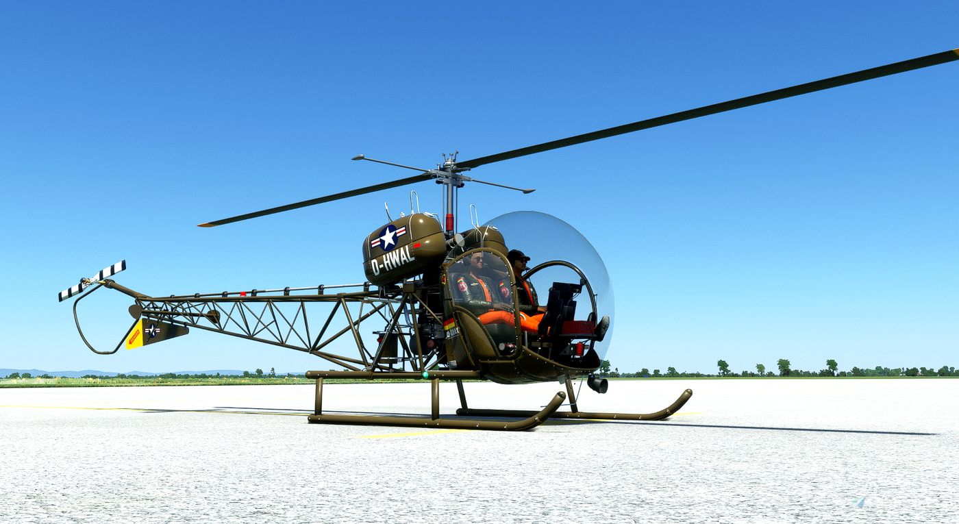 Bell 47 D-HWAL Livery for Microsoft Flight Simulator | MSFS