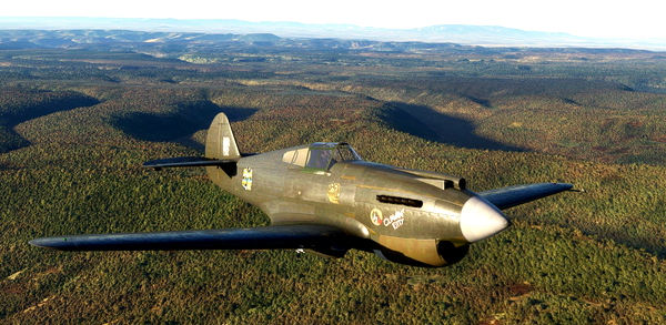 P-40B Tomahawk BigRadials "Clawin' Kitty" brown - for Microsoft Flight Simulator