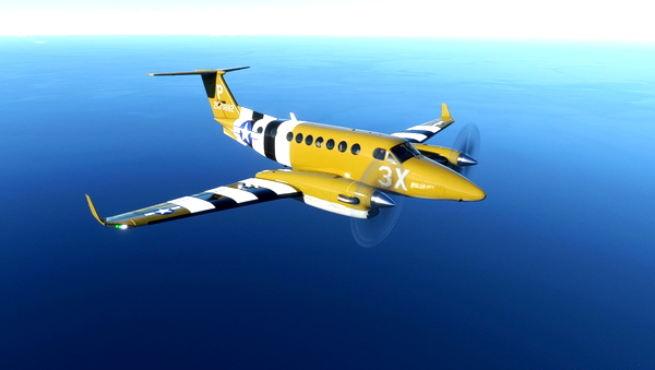 USAAF Invasion Stripes King Air 350i (Request) - for Microsoft Flight Simulator