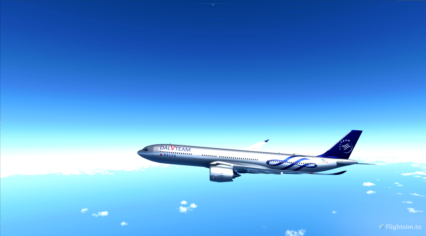 A330-900 delta DAL V TEAM SKYTEAM LIVERY for Microsoft Flight Simulator ...