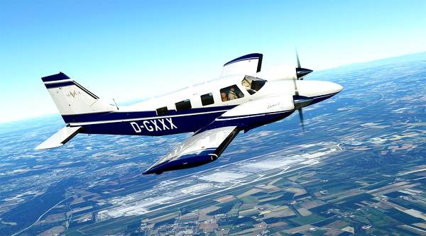 Blue over Blue Livery for Carenado Seneca - for Microsoft Flight Simulator