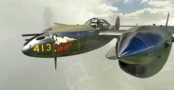 Lockheed P-38 "Hazel" 44th FS / 18th FG - for Microsoft Flight Simulator