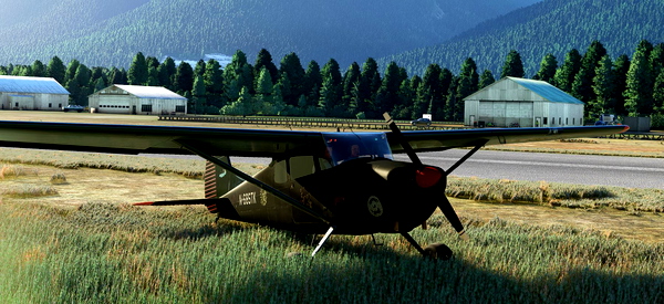 Cessna C170B Tundra Bush "Sheetka" kaki & red - for Microsoft Flight Simulator