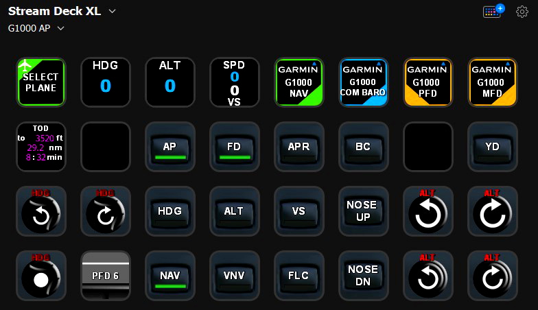 G1000 (NXi) AAO Scripts & StreamDeck XL Profile and MCP Template for ...