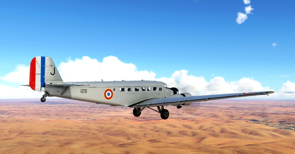 Junkers Ju-52/3m AAC.1 Toucan French Air Force #128 - for Microsoft Flight Simulator