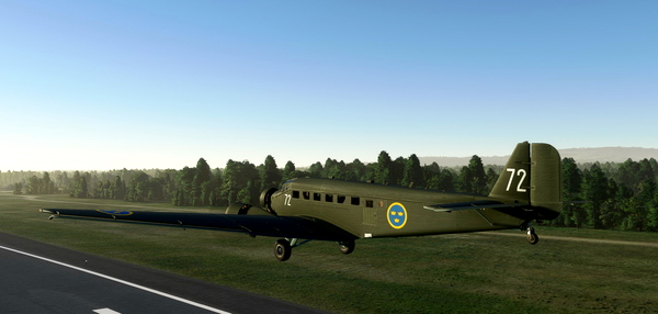 Junkers Ju-52/3m Swedish Air Force #72 - for Microsoft Flight Simulator