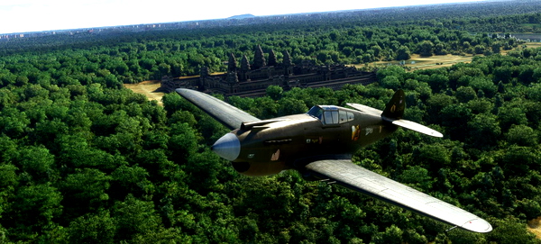 P-40B Tomahawk BigRadials XU-168 Bayon Cambodia - for Microsoft Flight Simulator