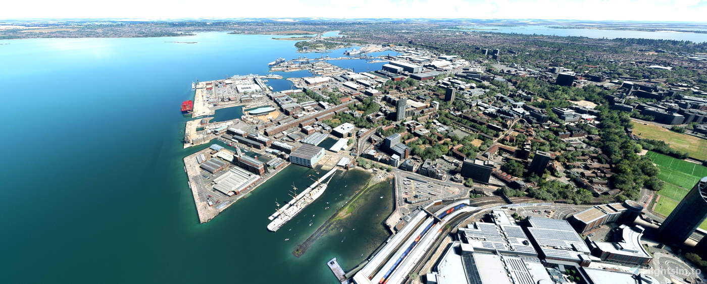 Portsmouth Naval Shipyards UK V1.6.2 for Microsoft Flight Simulator | MSFS